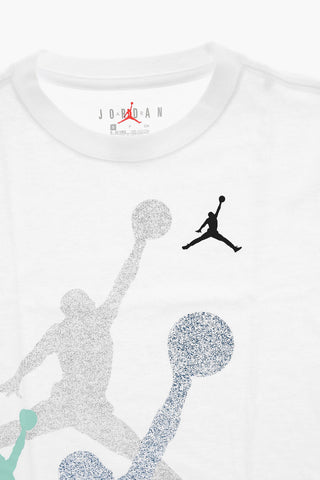 AIR JORDAN T-Shirt Girocollo in Misto cotone con Maxi Stampa Frontale