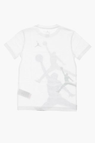 AIR JORDAN T-Shirt Girocollo in Misto cotone con Maxi Stampa Frontale