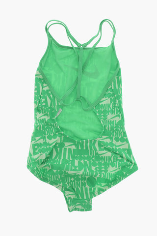 SWIM Badeanzug aus Stretch-Nylon mit All-Over-Logo