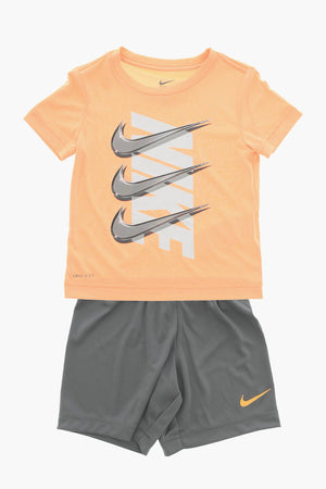Dri-Fit T-Shirt- und Shorts-Set mit bedrucktem Logo