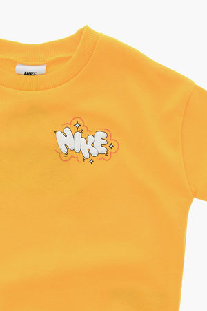Set Sweatshirt mit Rundhalsausschnitt und Jogginghose aus gebürsteter Baumwollmischung