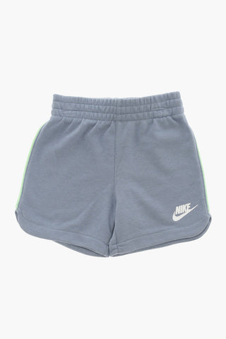 T-Shirt- und Shorts-Set aus Baumwollmischung mit aufgedrucktem Logo