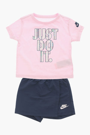 Set Bedrucktes T-Shirt und Hosenrock