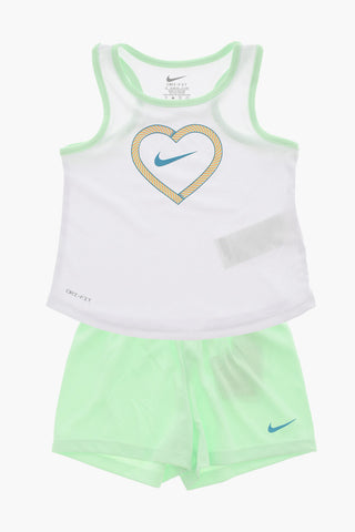 Dri-Fit Tank Top and Shorts Set with Printed Logo