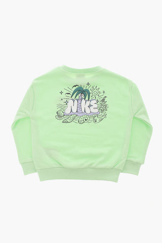 Set Felpa Girocollo e Joggers in Misto Cotone Garzato