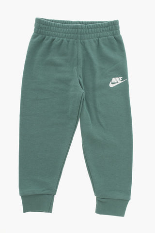 Set Felpa Girocollo e Joggers in Misto Cotone Garzato