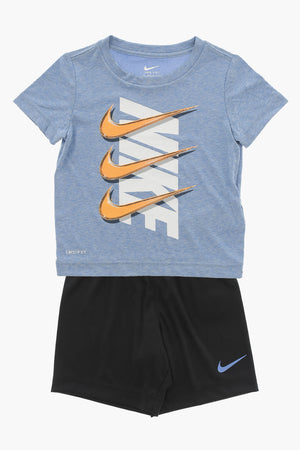 Dri-Fit T-Shirt- und Shorts-Set mit bedrucktem Logo