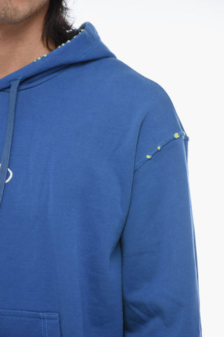 Kapuzensweatshirt S-MACS-L2 mit kontrastierenden Distressed-Details