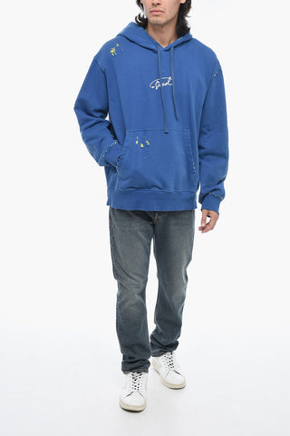 Kapuzensweatshirt S-MACS-L2 mit kontrastierenden Distressed-Details