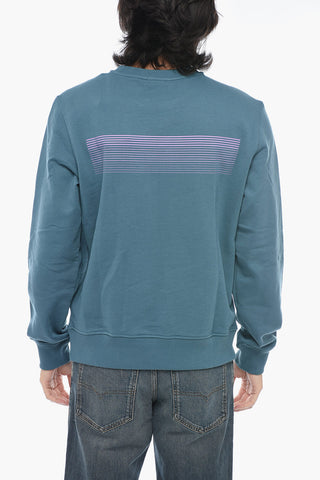 Rundhals-Sweatshirt S-GINN-E3 aus gebürsteter Baumwolle mit Logoprint