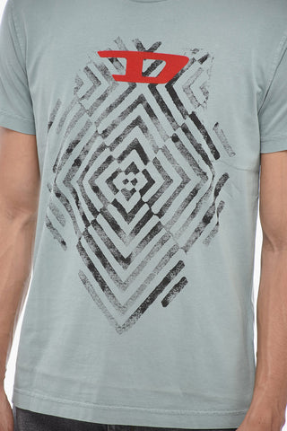Geometric Print T-DIEGOR-C16 T-shirt