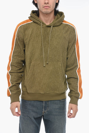 Kapuzenpullover S-GINBERO mit kontrastierenden Chenille-Streifen