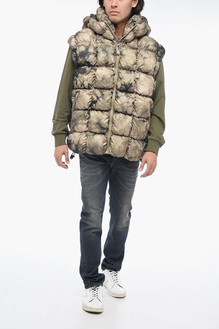 Gilet W-RALLE-SL Trapuntato Con Stampa Tie-Dye