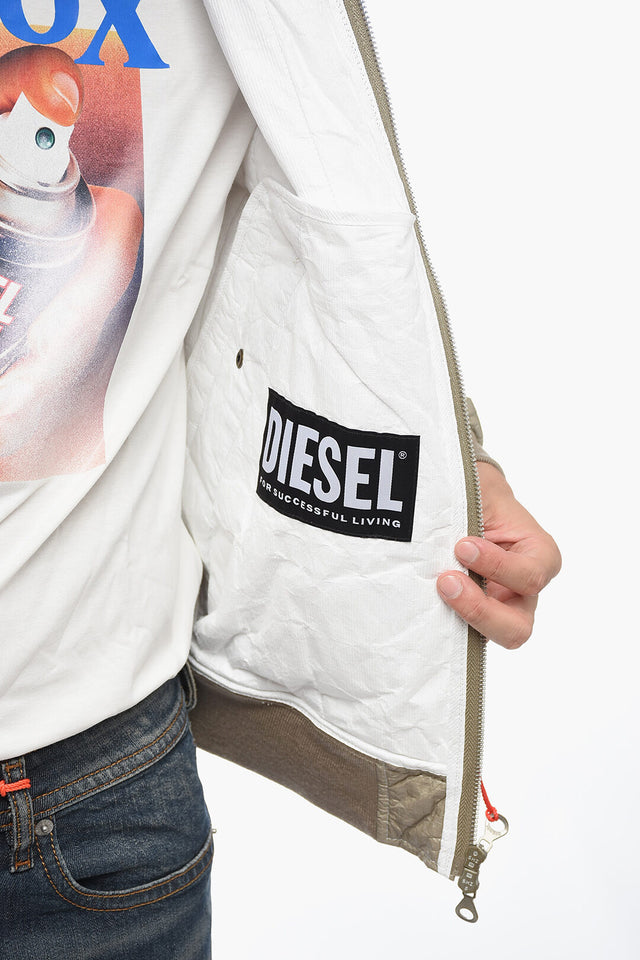 Diesel – Bomber Jacket J-ROTH with Craquelé Effect – Men – Glamood Outlet