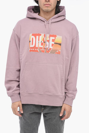 Kapuzensweatshirt S-MACS-HOOD-POFF-L1 mit Logo im Distressed-Look