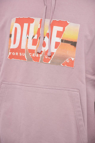 Kapuzensweatshirt S-MACS-HOOD-POFF-L1 mit Logo im Distressed-Look