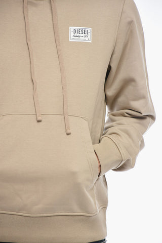 Brushed Cotton S-GINN-SP Hoodie With Logo Print