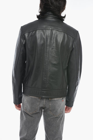 Leather L-CALE Jacket with Double Chest Pocket