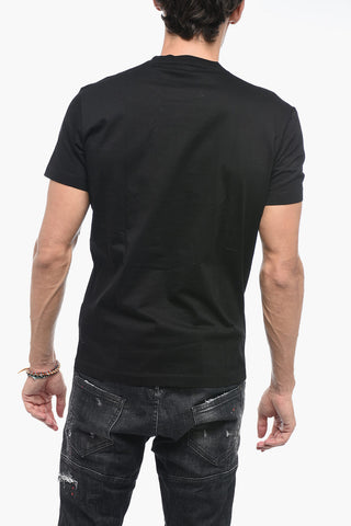 T-Shirt Girocollo con Logo Lettering