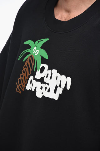 Crew Neck SKETCHY Brushed Cotton Sweatshirt