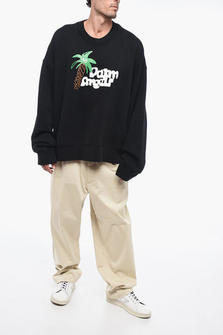 Crew Neck SKETCHY Brushed Cotton Sweatshirt