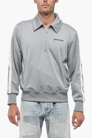 Half-Zipped Sweatshirt with Contrasting Band