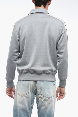 Half-Zipped Sweatshirt with Contrasting Band
