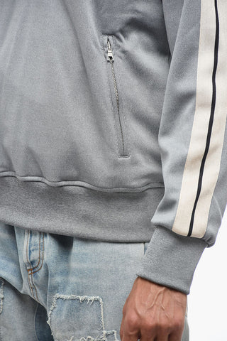 Half-Zipped Sweatshirt with Contrasting Band