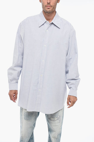 Cotton RUGBY Shirt with Awning Motif