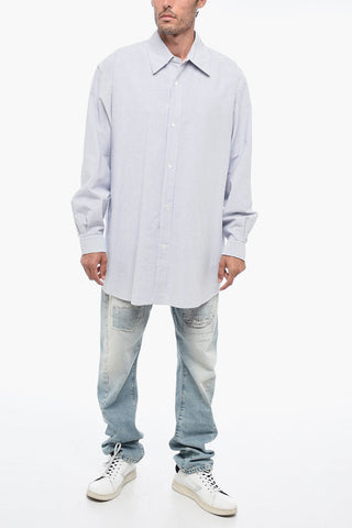 Cotton RUGBY Shirt with Awning Motif