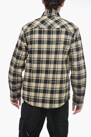 Camicia in Flanella con Fantasia a Quadri