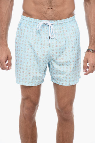 Jungla-print Boxer Swimsuit