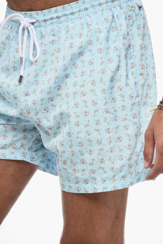 Jungla-print Boxer Swimsuit