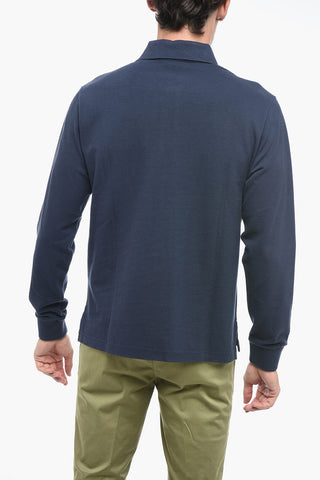 Long-sleeved Polo with Embroidered Logo