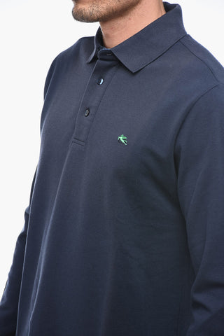 Long-sleeved Polo with Embroidered Logo