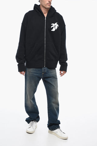 Brushed Cotton PALM HUNTER Hoodie with Front Zip