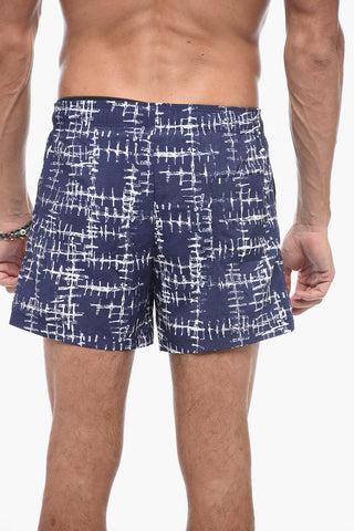 Costume da Bagno Boxer con Fantasia Astratta