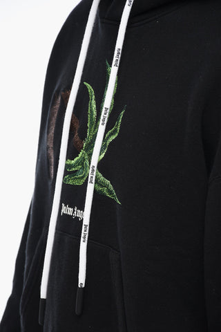 Brushed Cotton BROKEN PALM Embroidered Hoodie