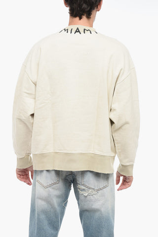 Felpa Effetto Distressed con Logo Lettering