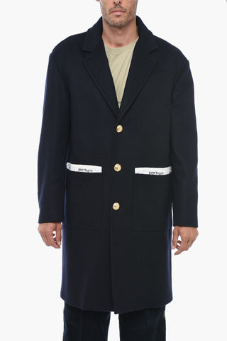 Wool Blend TAPE UNIFORM Coat with Logoed Buttons