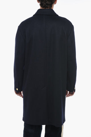 Wool Blend TAPE UNIFORM Coat with Logoed Buttons