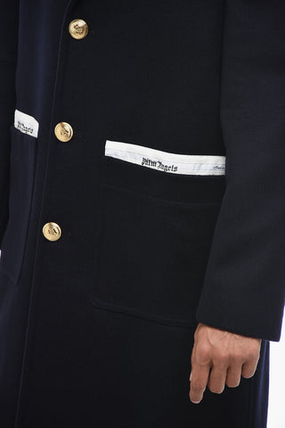Wool Blend TAPE UNIFORM Coat with Logoed Buttons