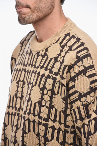 Embroidered ALLOVER MONOGRAM Jacquard Sweater