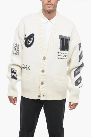 Jaquard Oversized MOON Cardigan with Embroidered Detail
