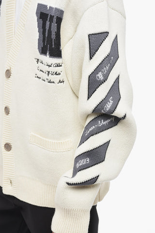 Jaquard Oversized MOON Cardigan with Embroidered Detail