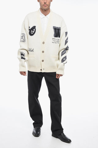 Jaquard Oversized MOON Cardigan with Embroidered Detail
