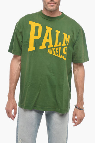 T-shirt Girocollo COLLEGE Con Stampa Crackelé