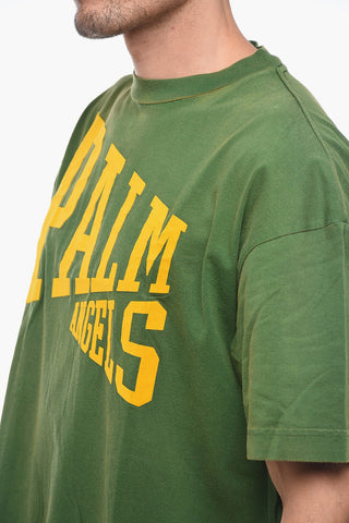 T-shirt Girocollo COLLEGE Con Stampa Crackelé