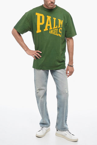 T-shirt Girocollo COLLEGE Con Stampa Crackelé