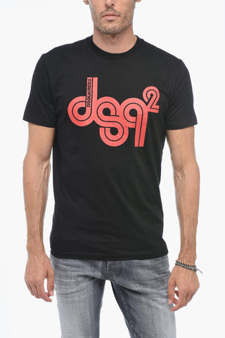 Crewneck T-shirt with Logo Print
